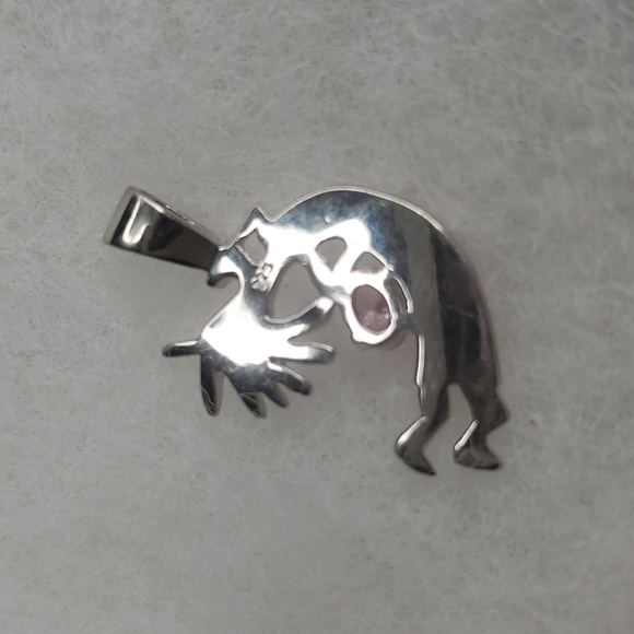 🎀Native American Pink Opal Pink Sapphaire Pendant 💗 - Picture 3 of 3